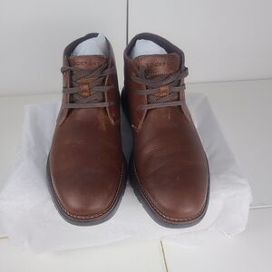 Rockport Total Motion Sport Plain Toe Mens Brown Chukka Boots Size 9 1/2 Leather